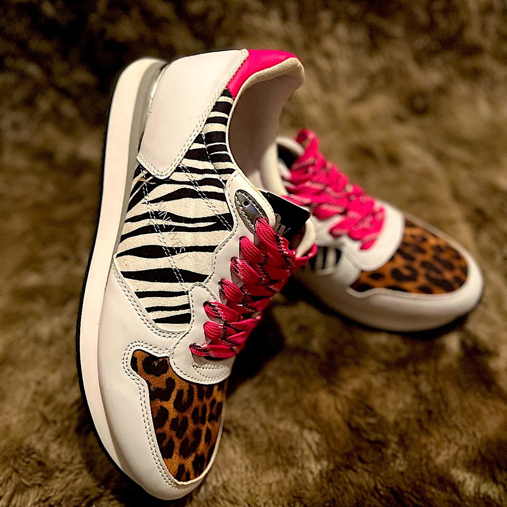 Brand New, Nine West Animal Print Tennis Shoes